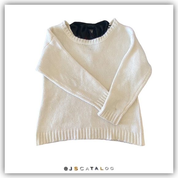 Forever 21 White Sweater with Black Bow - Picture 3 of 6